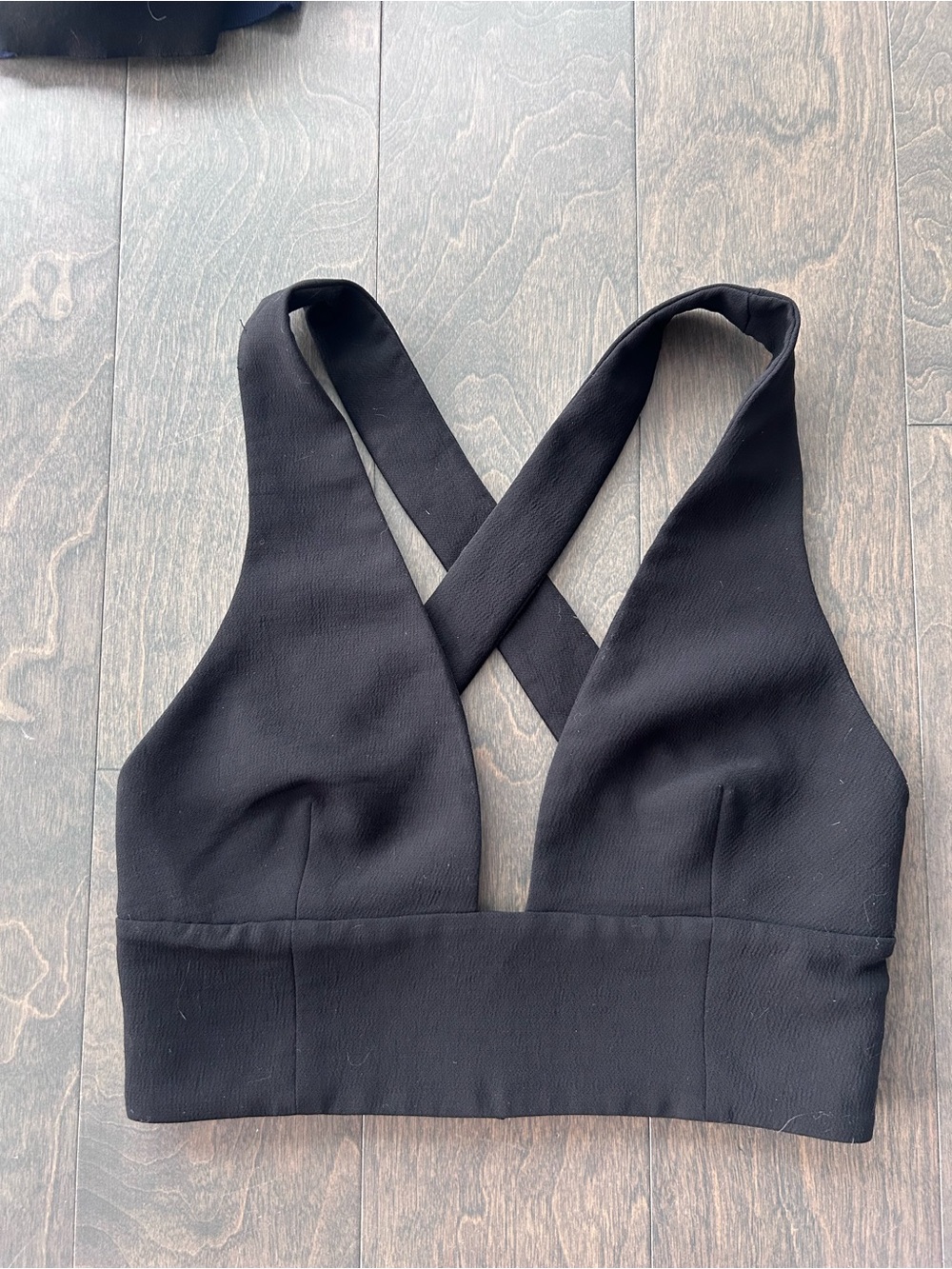 Wilfred Black Cross-Back Bralette Top